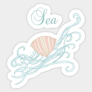 Shell with waves Sticker